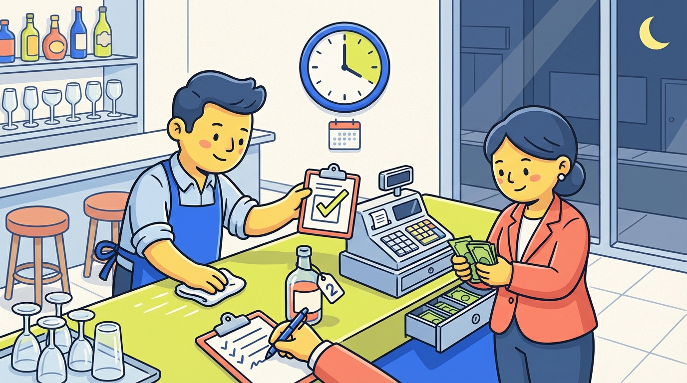 Bar Closing Checklist — Hospitality