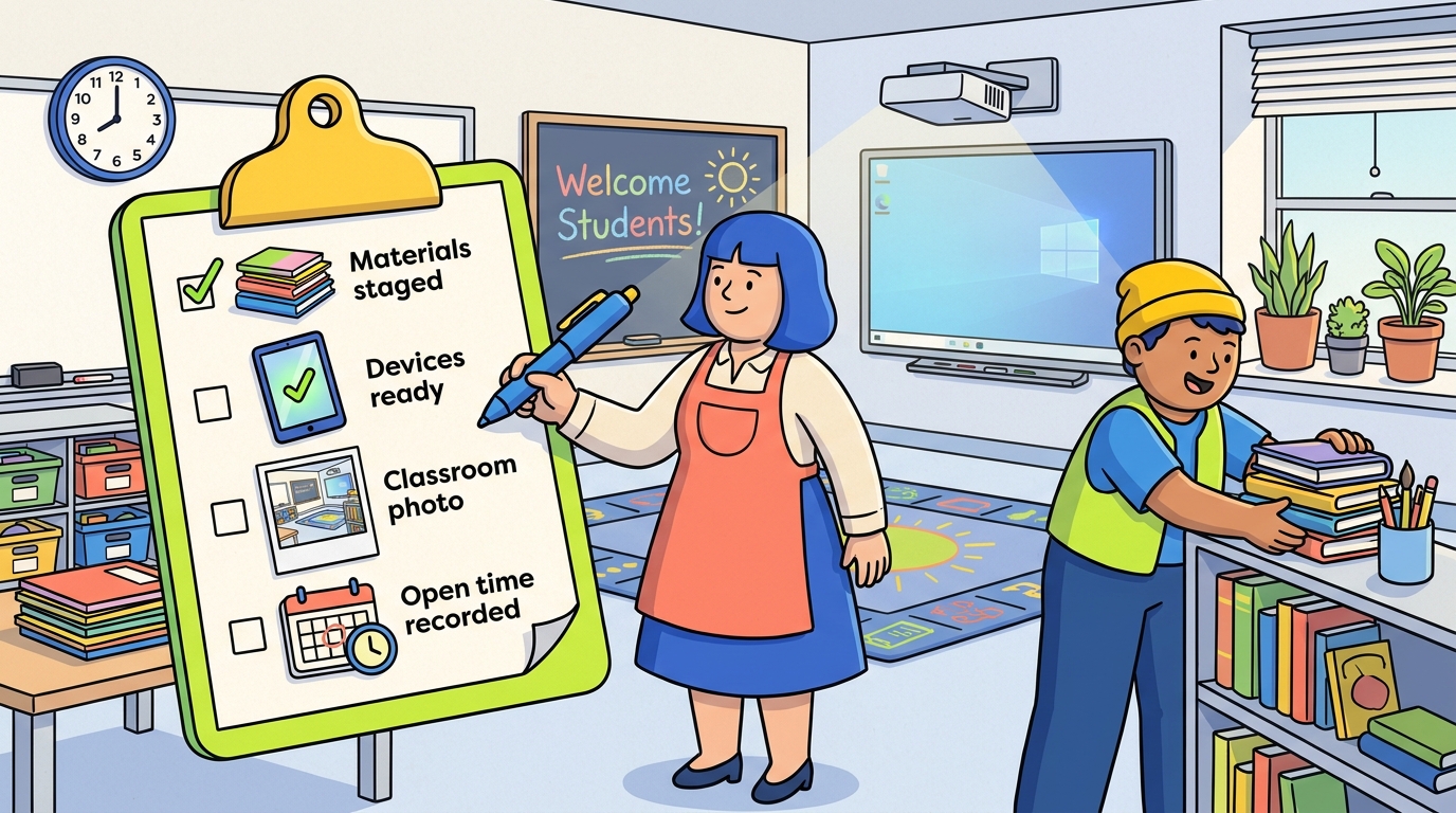 Classroom Opening Checklist — Education