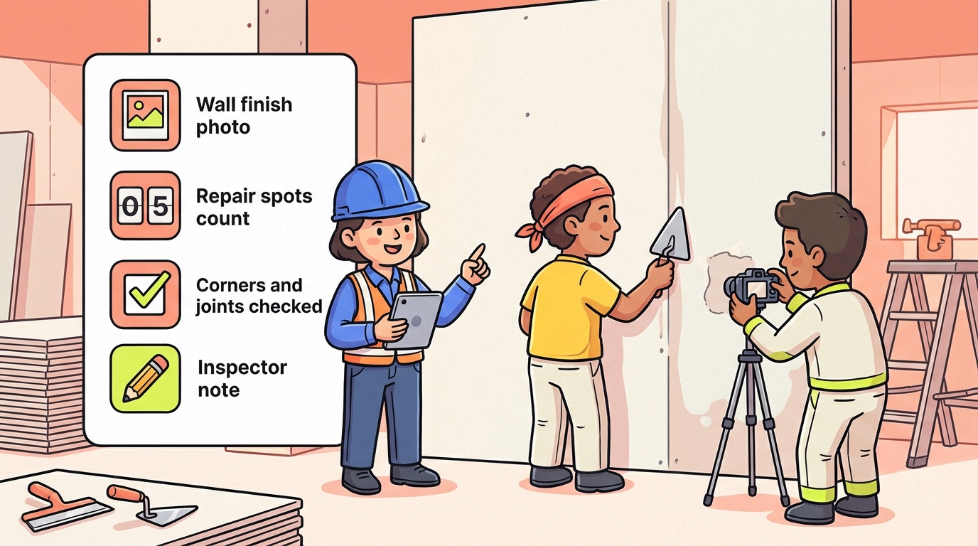 Drywall Finish Inspection Checklist — Construction