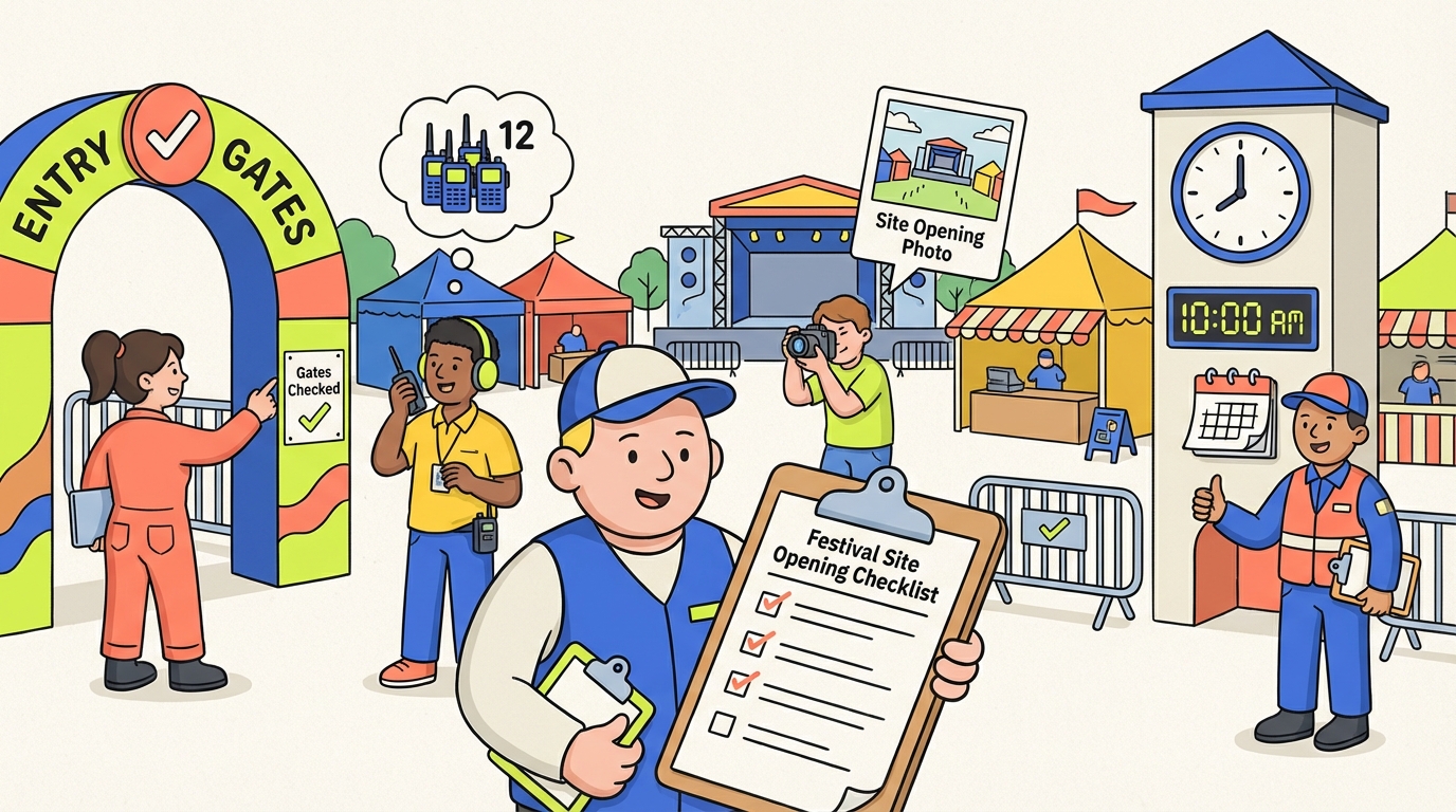 Festival Site Opening Checklist — Events