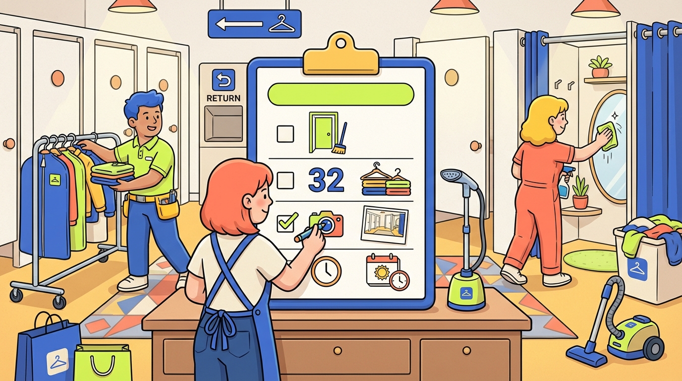 Fitting Room Recovery Checklist — Retail