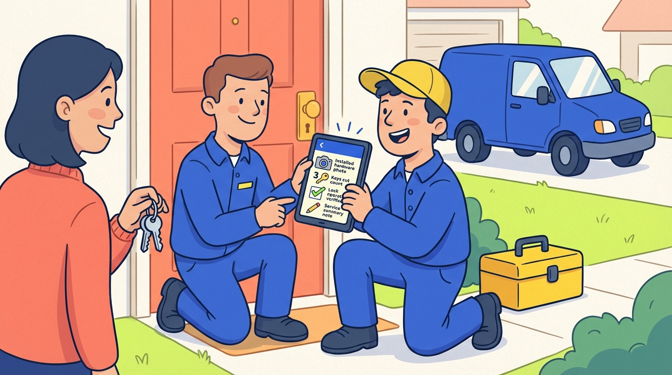 Locksmith Service Call Checklist — Field Service