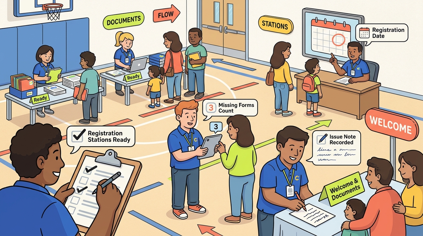 Student Registration Day Checklist — Education